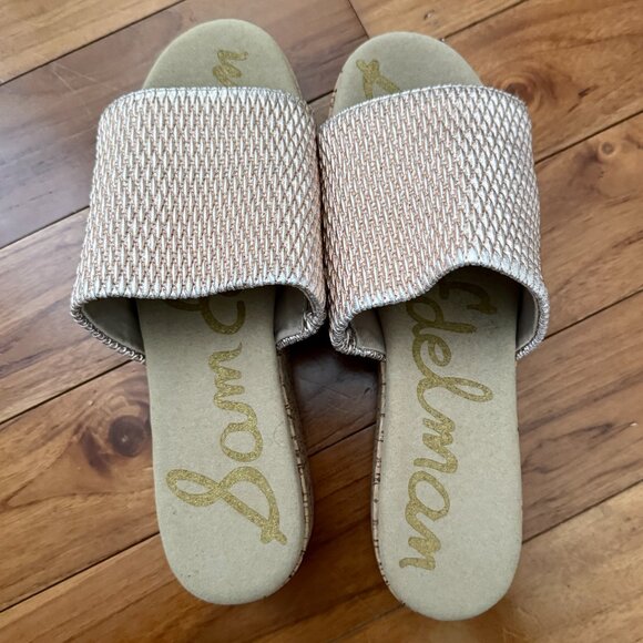 NO BOX Wome Sam Edelman Wendi Platform Slide Sandals in Beige Size 8 - Picture 2 of 8